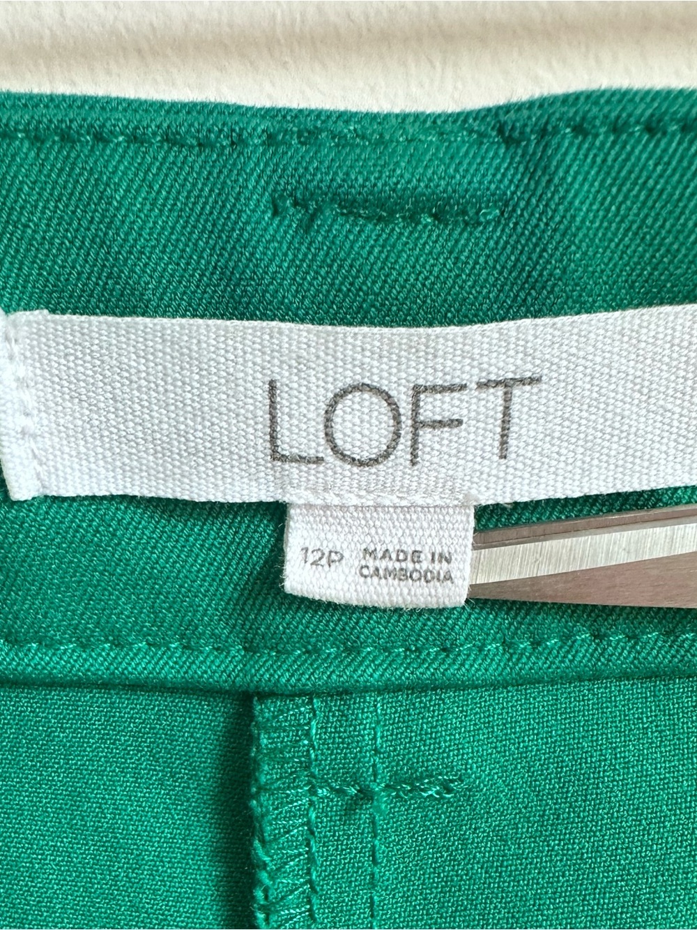 LOFT The Devin Slim Pants Bundle Women’s 12P Blue Green Career Ankle Stretch - Picture 4 of 14